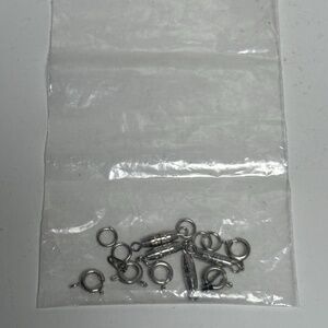 12 Necklace Bracelet Jewelry Clasps Barrels Clips Silver Color Metal Y2K New